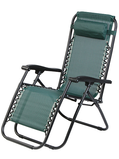 Шезлонг пляжный склад, мет-л, 175х67х110 см, 120 кг, изумруд