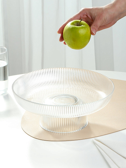 Ваза для фруктов, стекло, 26х26х10 см, Y4-6578