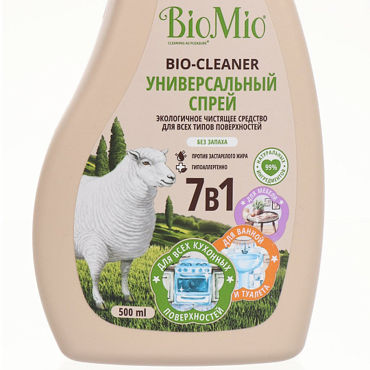 Чистящее средство универсальное, BioMio, Bio-Cleaner, спрей, 500 мл