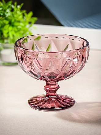 Креманка стекло, 120 мл, сиреневая, Y6-2021