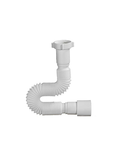 Гофра для сифона 850 мм, 1&quot; 1/2х40/50, полипропилен, с гайкой, Orio, АС-10131