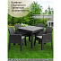 Мебель садовая Green Days, Relax, графит, стол, 90х90х76 см, 4 кресла, подушка серая, 120 кг - фото 13