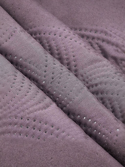 Покрывало 2-спальное, 200х180 см, 100% полиэстер, стеганое, Silvano, Ультрасоник Геометрия, мокрый асфальт