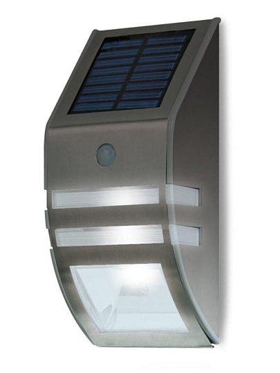 Фонарь садовый Uniel, Sensor USL-F-164/MT170, на солнечной батарее, настенный, 0.3 Вт, металл, 75х17 см