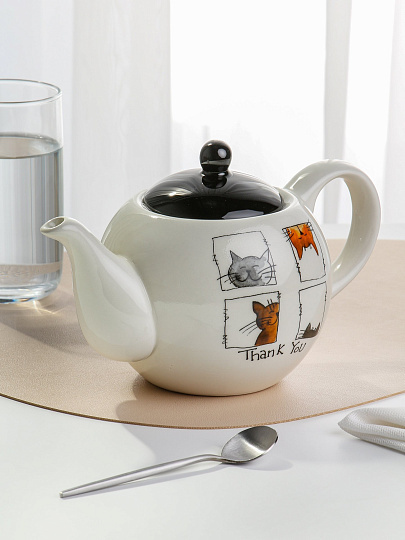 Чайник заварочный доломит, 0.95 л, Daniks, Cats