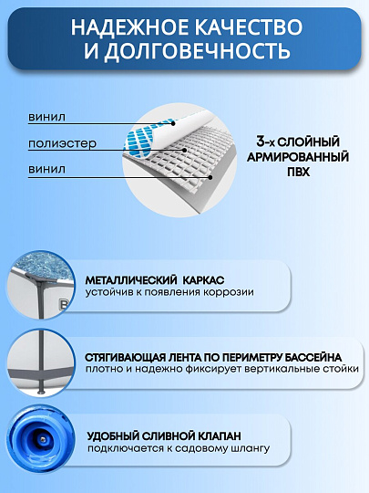 Бассейн каркасный Bestway, 457х122 см, Steel Pro Max, 56438, фильтр-насос, лестница, тент, 16015 л