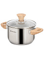 Кастрюля нержавеющая сталь, 1.9 л, крышка стекло, Daniks, Осло, GS-01147-16CA, индукция - фото 2