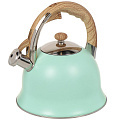 Чайник нержавеющая сталь, 3 л, со свистком, матовый, ручка бакелитовая, Daniks, мятный, MSY-331 - фото 6