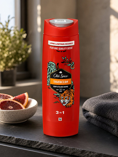 Гель для душа Old Spice, Tigerclaw, для мужчин, 400 мл, 3 в 1