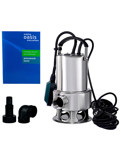 Насос дренажный, Oasis, 550 Вт, глубина погружения 8 м, максимальный напор 7 м, 10.5 м³/ч, DN 175/7