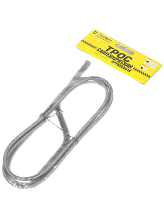 Трос сантехнический диаметр 6 мм, пружина, 1 мм, 1.5 м, СантехКреп, 3.1.2.1.