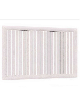 Экран для радиатора, МДФ, 1200х600 мм, ясень белый, реечный, Стильный Дом