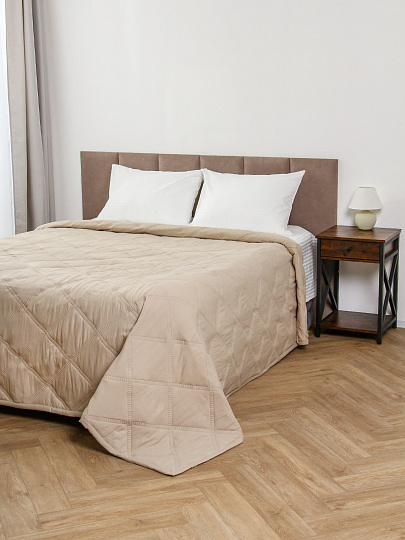 Покрывало евро, 240х260 см, 100% полиэстер, Silvano, Гранни, бежевое