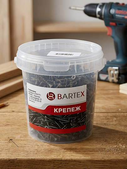 Саморез по металлу и гипсокартону, диаметр 3.5х41 мм, 500 шт, банка, Bartex