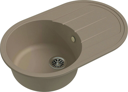 Мойка кварц Elegant R50F 1-чаша+ крыло 752*470мм крем, EWIGSTEIN