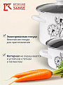Набор посуды эмалированная сталь, 6 предметов, кастрюли 1.9,2.5,5 л, индукция, Керченский металлургический завод, Адажио 5-1 Люкс, белый - фото 2