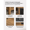 Тумба под телевизор 60х147х40 см, ДСП, ДВП, 30 кг, орех, Лофт, LTV132T41 - фото 3
