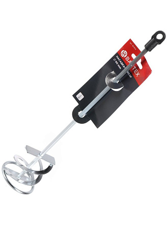 Насадка-миксер для красок и строительных смесей, плоские лопасти, диаметр 80х400х8 мм, оцинкованная, Bartex, 4212 Z