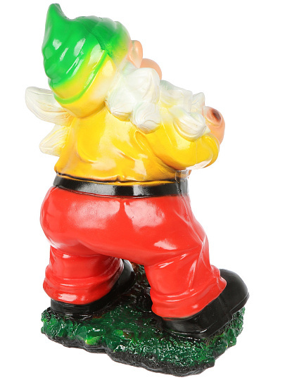 Фигурка садовая Гном с граблями, 47х39 см, гипс, Гарденвилл, 423