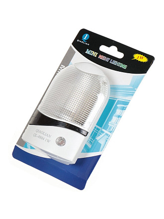 Ночник Сфера, настенный, пластик, с датчиком света, белый, SPE13543-8884