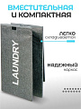 Корзина для белья, 33х33х53 см, прямоугольная, полиэстер, серая, Y6-6567 - фото 4