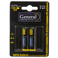 Батарейка General Lighting Systems, АА (LR6, 15A), GBAT-LR6, щелочная, 1.5 В, блистер, 2 шт, 800560 - фото 2