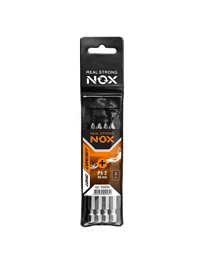 Набор бит Nox, Corebit, PH2, 90 мм, 4 шт
