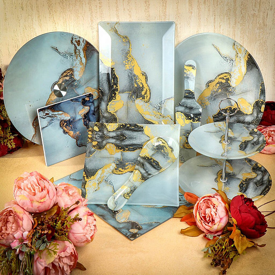 Подставка под горячее, керамика, квадратная, 16 см, Daniks, Флюид