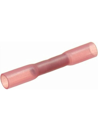 Соединительная гильза ГСИ-т 1.0/ГСИ-т 0,5-1,0, латунь, красная, изолированная термоусаживаемая, 37 мм, 0.5-1 мм², Rexant, 08-0718