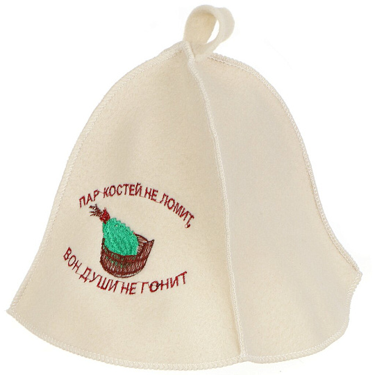 Шапка для бани Бацькина Баня, Пар костей не ломит, 10021