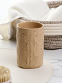 Стакан для зубных щеток, 7.3х7.3х11 см, керамика, бежевый с вкраплением, Y4-9837 - фото 2