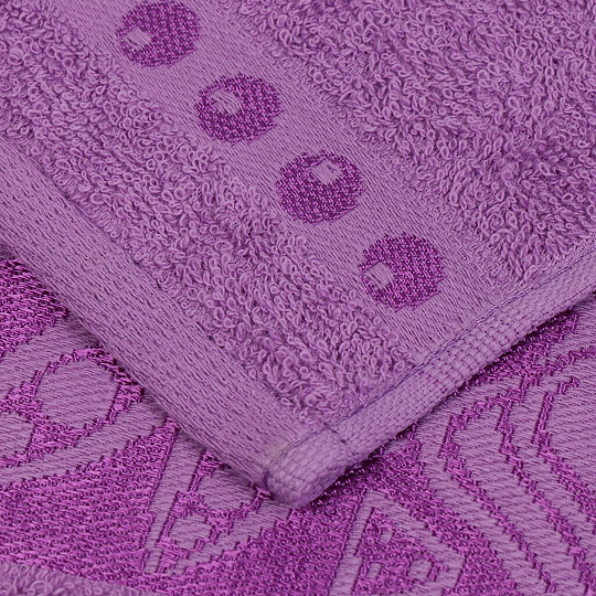Полотенце кухонное махровое, 35х60 см, 100% хлопок, Вышневолоцкий текстиль, Бордюр овощи, сиреневое, 709, Россия, Ж1-3560.970.375