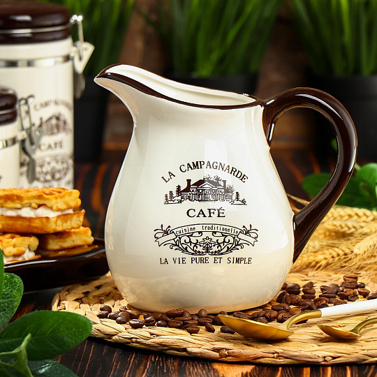 Кувшин доломит, 1.15 л, Daniks, Кафе, HC766—N2