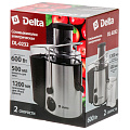 Соковыжималка электрическая Delta, DL-0232, 600 Вт, резервуар для сока 0.5 л, 2 скорости, 1.2 л, черная - фото 6