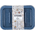 Мыльница настольная, Plast team, Stone, пластик, 13х9х3 см, темный камень - фото 4