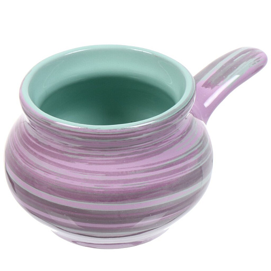 Кокотница керамика, 7 см, 0.25 л, круглая, Борисовская керамика, Лаванда Новарусса, ЛАВ00014325