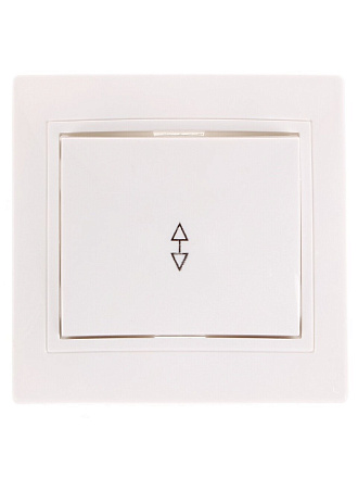 Переключатель скрытой установки, одноклавишный, 10 А, керамика, 2 направления, белый, TDM Electric, Таймыр, SQ1814-0007