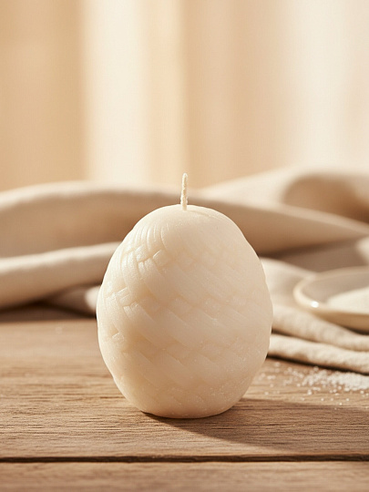 Свеча декоративная 6х5 см, в ассортименте, Kukina Raffinata, Яйцо с декором ХВ, 501085