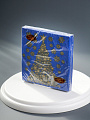 Салфетки бумажные New Line, Gold Decor Золотая ёлка на синем, 20 шт, 3 слоя, 33х33 см