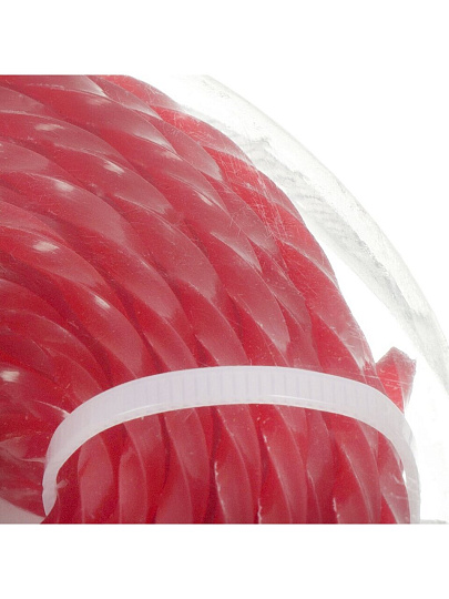 Леска для триммера 2.4 мм, 50 м, квадрат, Bartex, красная, блистер