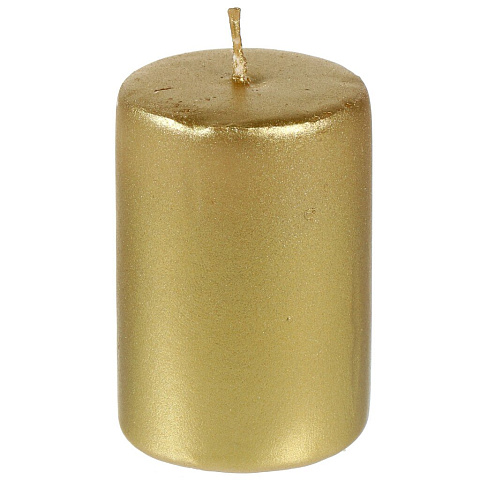 Свеча декоративная, 6х4 см, цилиндр, золото, 13 8191 30 00