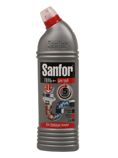 Средство от засоров Sanfor, 1 л