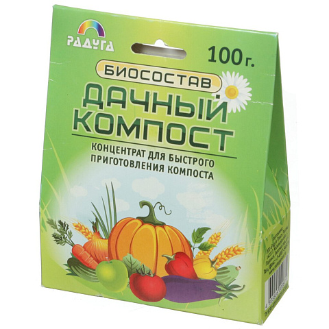 Биосостав Дачный компост, для компоста, органический, гранулы, 100 г