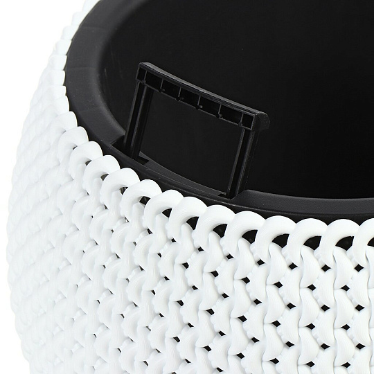 Кашпо пластик, 3.9 л, 29х29х20.1 см, в ассортименте, Эльфпласт, Lace, 573