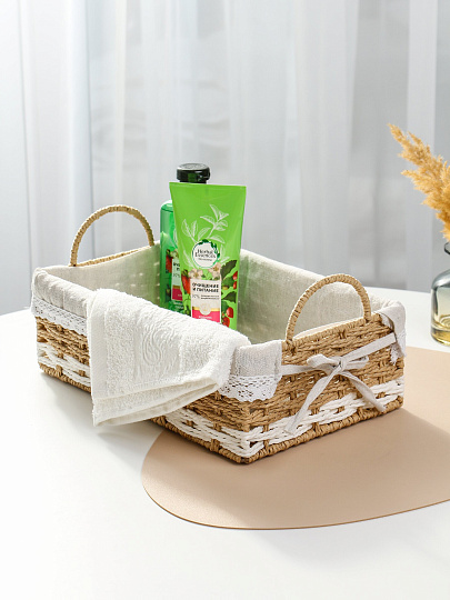 Корзина плетеная, прямоугольная, 31*21*10 см, Y4-9659