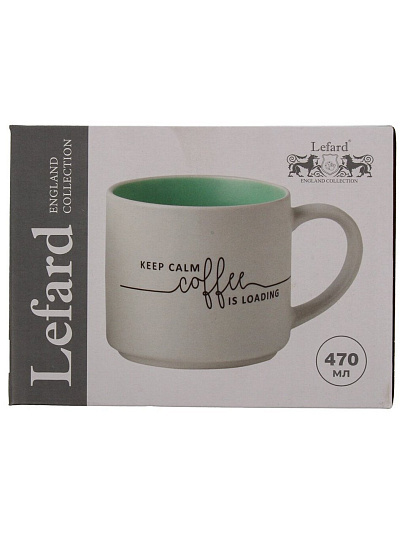 Кружка фарфор, 470 мл, Keep Calm Coffee Is Loading, Lefard, 260-979