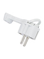 Вилка угловая, с заземлением, 16 А, 250 В, плоская (за шкаф), белая, Ecola, Base, AEPL1WEAY - фото 2
