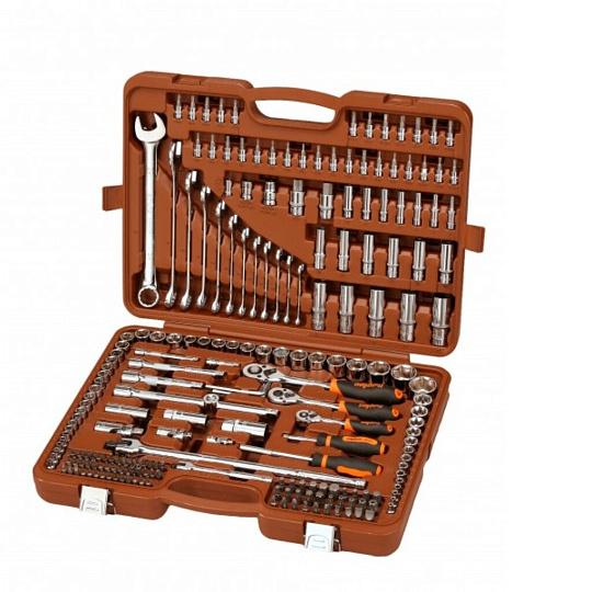 Набор слесарных инструментов Ombra, OMT216S, 59084, 1/2&quot;, 1/4&quot;, 3/8&quot;, 6-гранный, сталь, пластик, кейс, 216 предметов