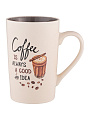 Кружка фарфор, 385 мл, Coffee Is Always A Good Idea, Lefard, 260-957