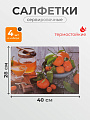 Набор салфеток пластик, 40х28 см, прямоугольный, 4 шт, для стола, Мандарины, Y4-9157